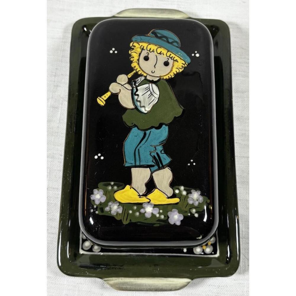 Vintage Kohler Bock Handarbeit No 267 West Germany Butter Dish Folk Art - Picture 2 of 9